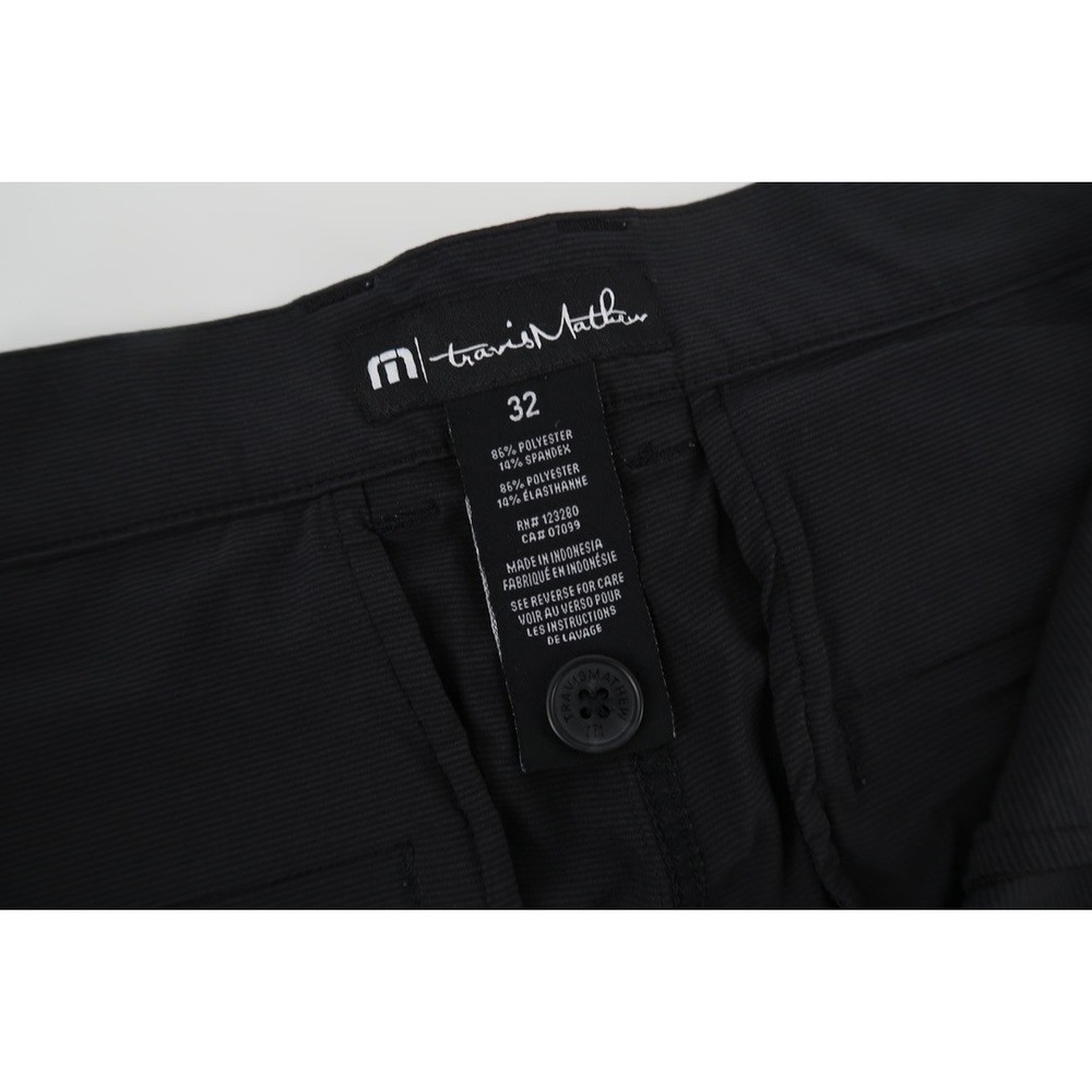 Travis Mathew Carlsbad Golf Shorts Mens 32 Black Performance Stretch 9" Inseam - Picture 9 of 10